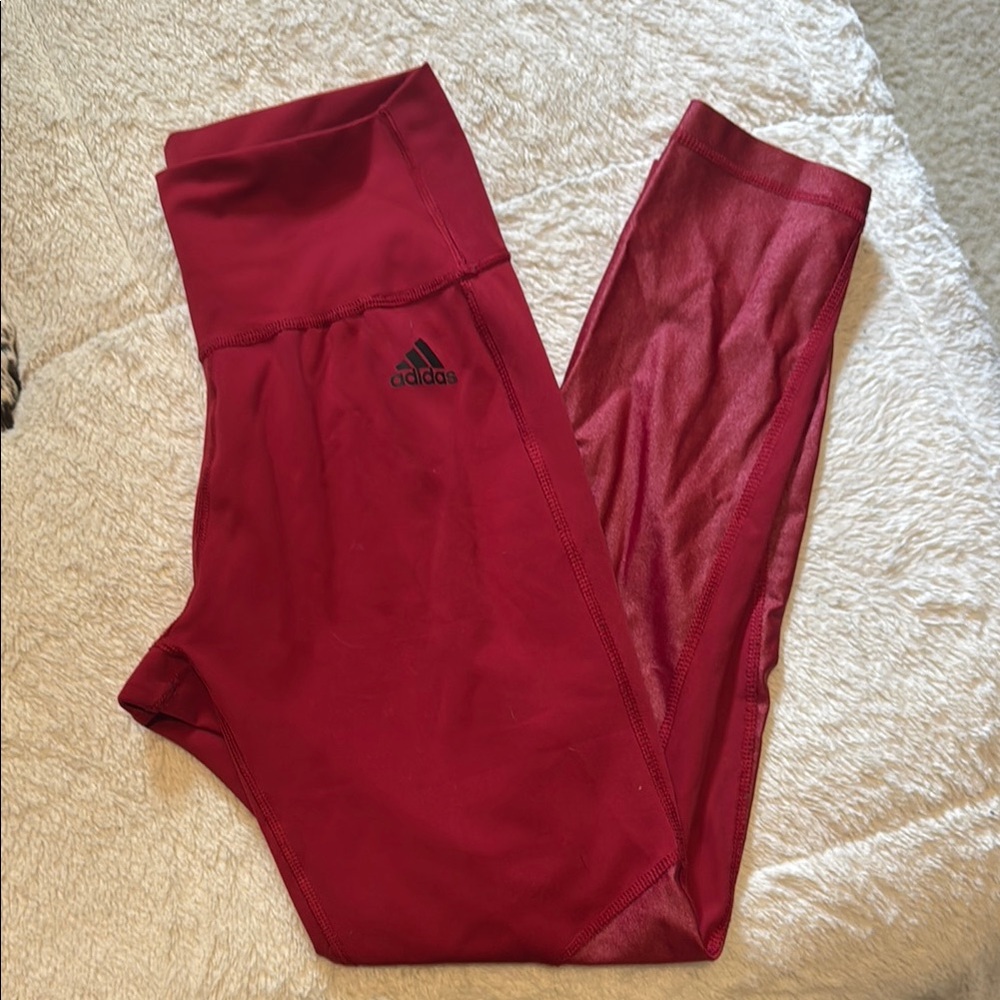 Adidas Women Red Leggings small